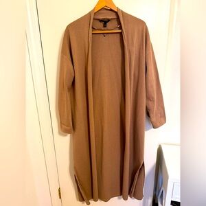Banana Republic brown knit long coat/blazer